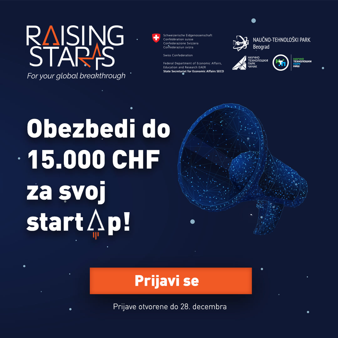 Продужен рок за пријаве за Raising Starts 2.0 програм