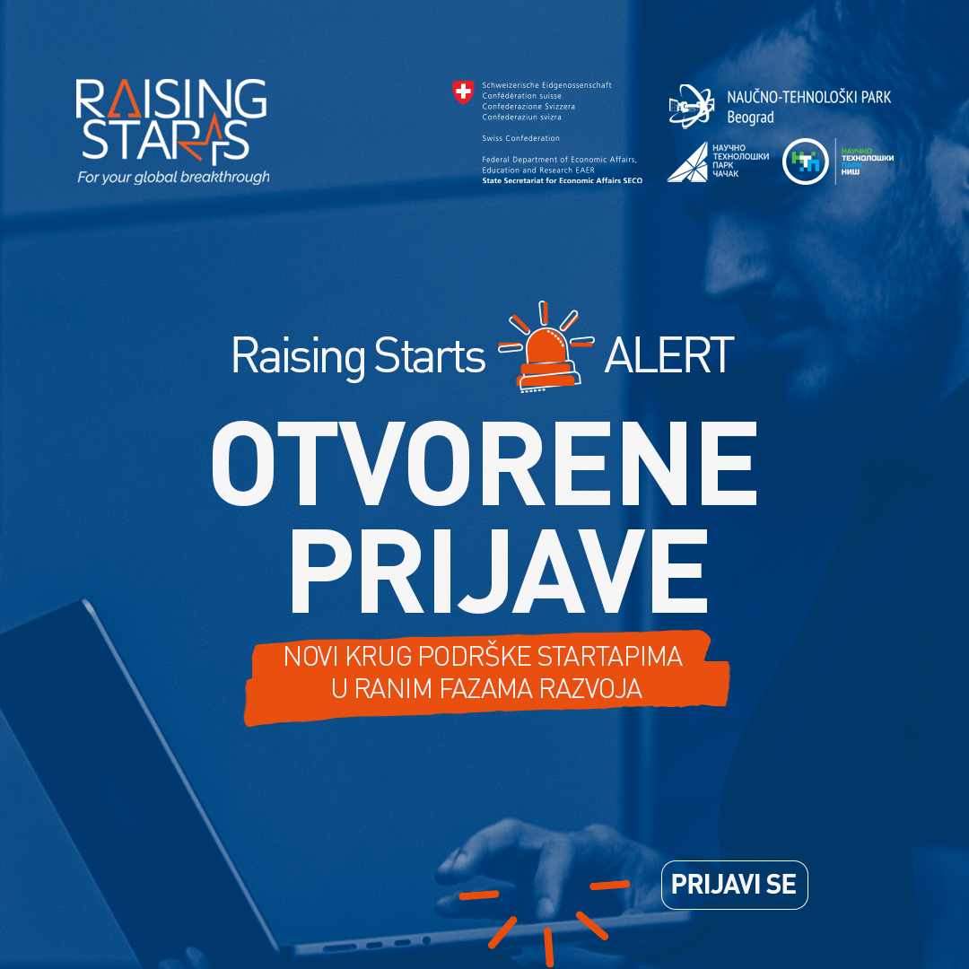 Отворен позив за Raising Starts 4.0 – До 20.000 CHF бесповратно за стартапове у најранијим фазама развоја