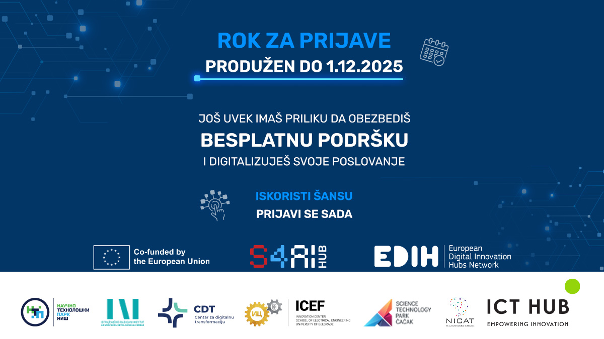 Продужен рок за пријаве за учешће у програму „Иновациони камп за дигиталну трансформацију“