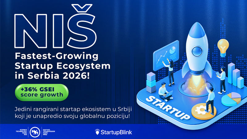 Град Ниш добитник признања &bdquo;Fastest-Growing Startup Ecosystem in Serbia&ldquo; за 2026. годину
